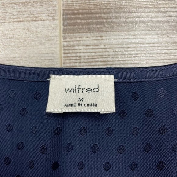 Aritzia Wilfred Callie Dress Pure Indigo Size Medium Wrap Dress - Picture 9 of 11
